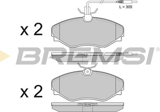 Bremsi BP3510 - Гальмівні колодки, дискові гальма autocars.com.ua