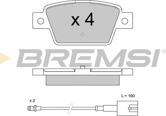 Bremsi BP3511 - Гальмівні колодки, дискові гальма autocars.com.ua