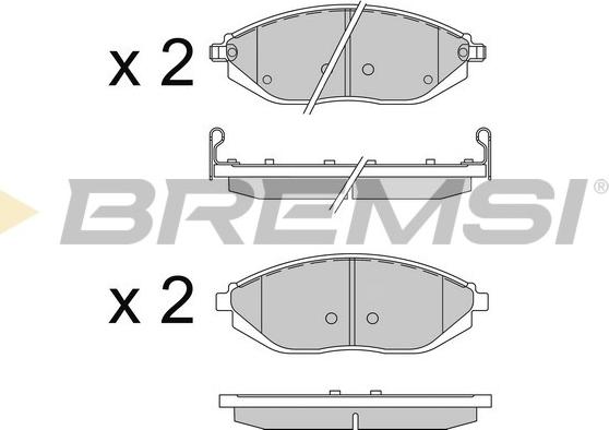 Bremsi BP3513 - Гальмівні колодки, дискові гальма autocars.com.ua