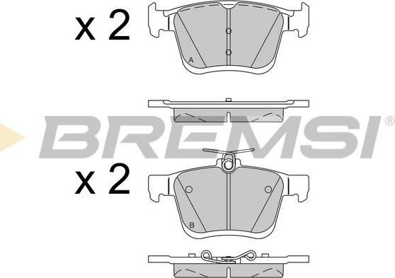 Bremsi BP3518 - Гальмівні колодки зад. VW Golf VII 13- ATE autocars.com.ua
