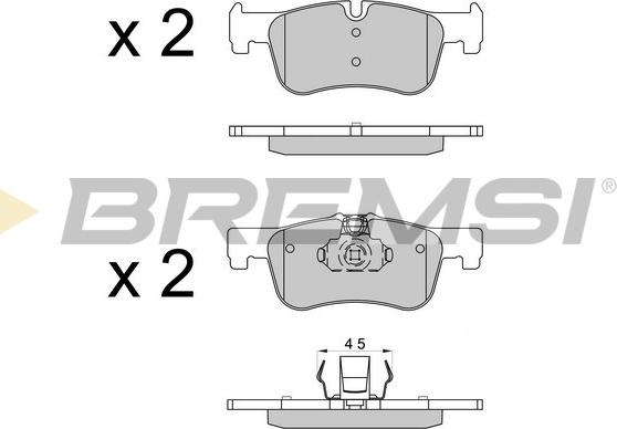 Bremsi BP3520 - Гальмівні колодки, дискові гальма autocars.com.ua