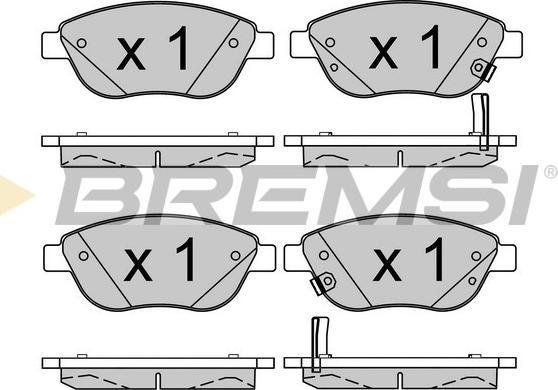 Bremsi BP3523 - Гальмівні колодки, дискові гальма autocars.com.ua