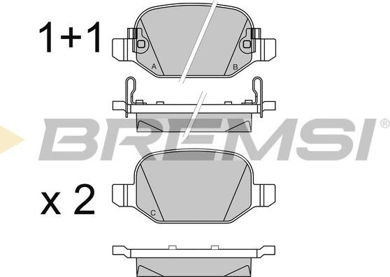 Bremsi BP3524 - Гальмівні колодки, дискові гальма autocars.com.ua