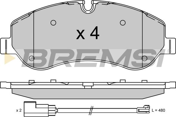 Bremsi BP3525 - Гальмівні колодки, дискові гальма autocars.com.ua
