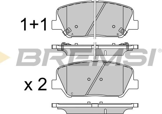 Bremsi BP3530 - Гальмівні колодки, дискові гальма autocars.com.ua