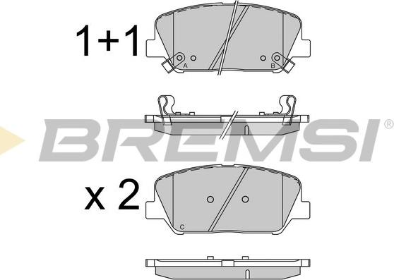 Bremsi BP3531 - Гальмівні колодки, дискові гальма autocars.com.ua