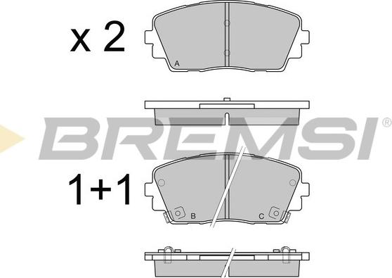 Bremsi BP3532 - Гальмівні колодки, дискові гальма autocars.com.ua