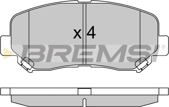 Bremsi BP3535 - Гальмівні колодки, дискові гальма autocars.com.ua