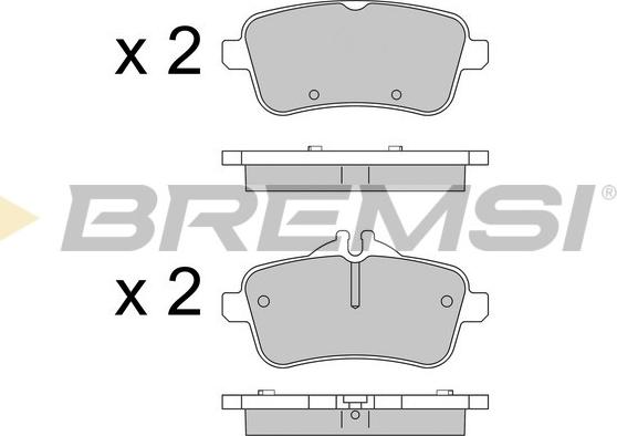 Bremsi BP3539 - Гальмівні колодки, дискові гальма autocars.com.ua