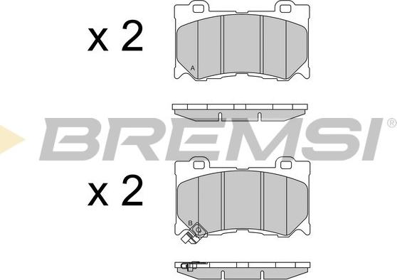 Bremsi BP3540 - Гальмівні колодки, дискові гальма autocars.com.ua