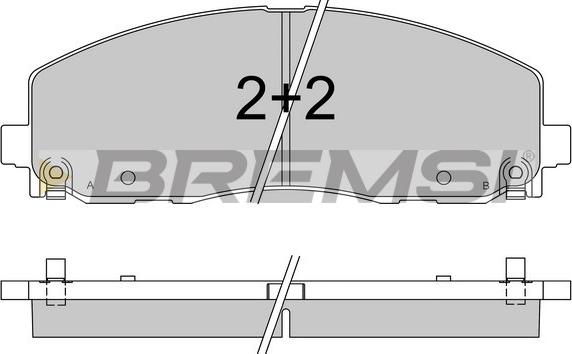 Bremsi BP3543 - Гальмівні колодки, дискові гальма autocars.com.ua
