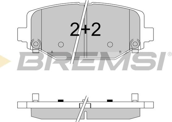 Bremsi BP3544 - Гальмівні колодки, дискові гальма autocars.com.ua