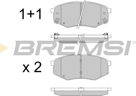 Bremsi BP3547 - Гальмівні колодки, дискові гальма autocars.com.ua