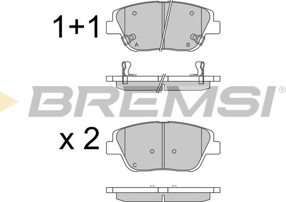 Bremsi BP3548 - Гальмівні колодки, дискові гальма autocars.com.ua