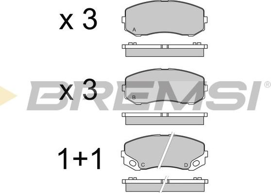 Bremsi BP3551 - Гальмівні колодки, дискові гальма autocars.com.ua