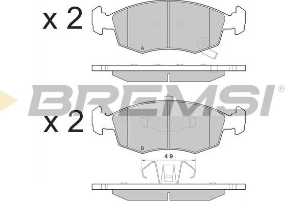 Bremsi BP3553 - Гальмівні колодки, дискові гальма autocars.com.ua