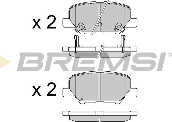 Bremsi BP3555 - Тормозные колодки зад. Mazda 6-Outlander III-ASX-4008 10- autocars.com.ua