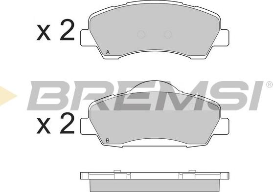 Bremsi BP3559 - Тормозные колодки, дисковые, комплект autodnr.net