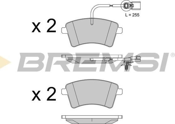 Bremsi BP3562 - Тормозные колодки, дисковые, комплект autodnr.net