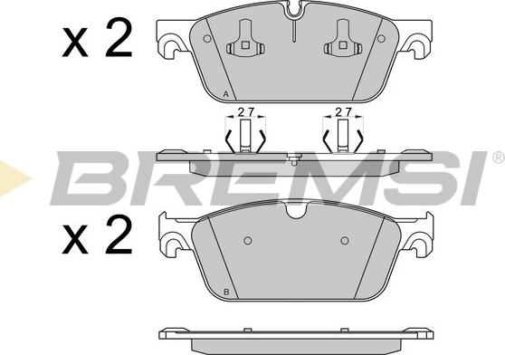 Bremsi BP3565 - Гальмівні колодки, дискові гальма autocars.com.ua