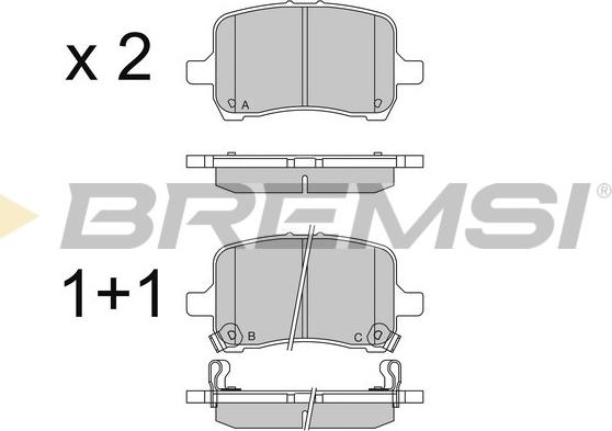 Bremsi BP3566 - Гальмівні колодки, дискові гальма autocars.com.ua