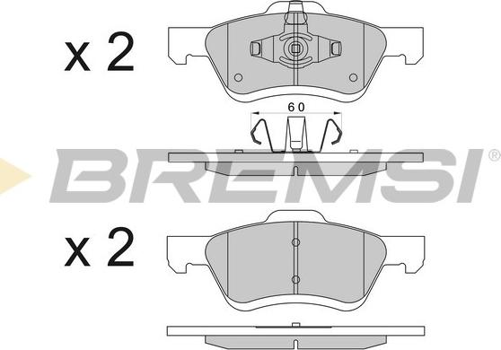 Bremsi BP3567 - Гальмівні колодки, дискові гальма autocars.com.ua