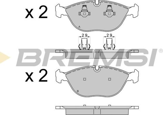 Bremsi BP3571 - Гальмівні колодки, дискові гальма autocars.com.ua