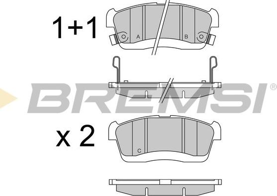 Bremsi BP3575 - Гальмівні колодки, дискові гальма autocars.com.ua