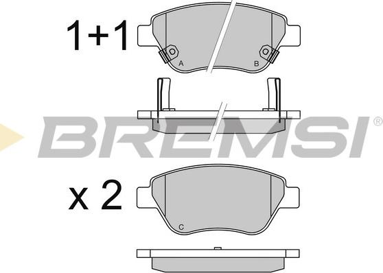 Bremsi BP3577 - Гальмівні колодки, дискові гальма autocars.com.ua