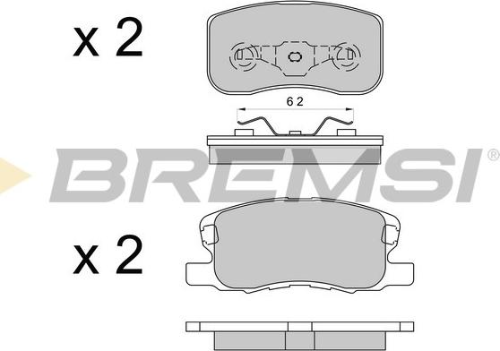 Bremsi BP3578 - Гальмівні колодки, дискові гальма autocars.com.ua