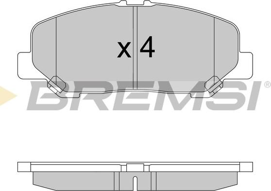 Bremsi BP3579 - Гальмівні колодки, дискові гальма autocars.com.ua