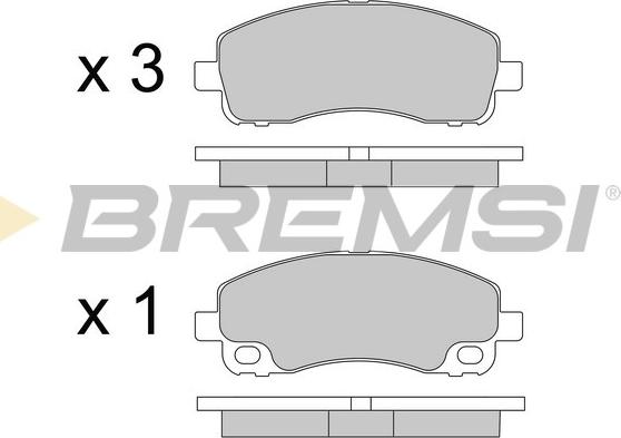 Bremsi BP3582 - Гальмівні колодки, дискові гальма autocars.com.ua