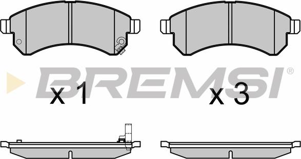 Bremsi BP3584 - Тормозные колодки, дисковые, комплект autodnr.net