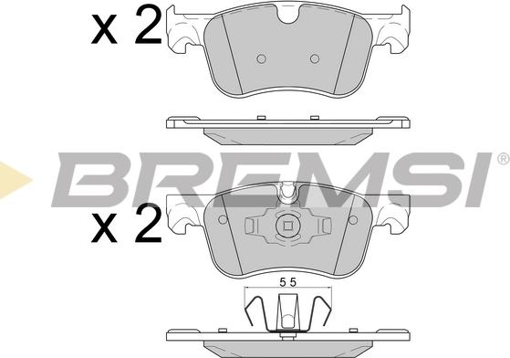 Bremsi BP3597 - Гальмівні колодки, дискові гальма autocars.com.ua