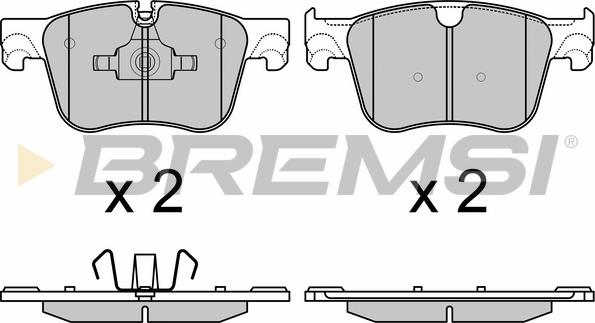 Bremsi BP3598 - Гальмівні колодки, дискові гальма autocars.com.ua