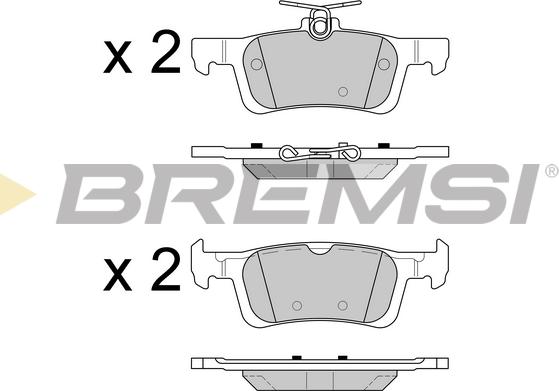 Bremsi BP3602 - Тормозные колодки, дисковые, комплект autodnr.net