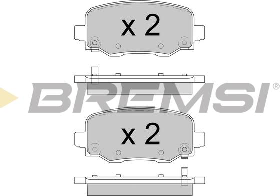 Bremsi BP3604 - Тормозные колодки, дисковые, комплект autodnr.net