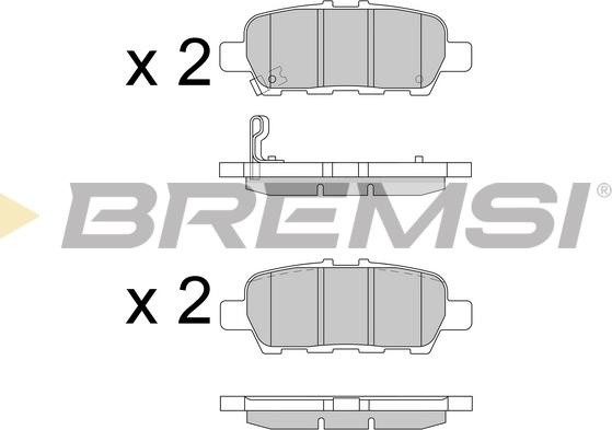 Bremsi BP3608 - Гальмівні колодки, дискові гальма autocars.com.ua