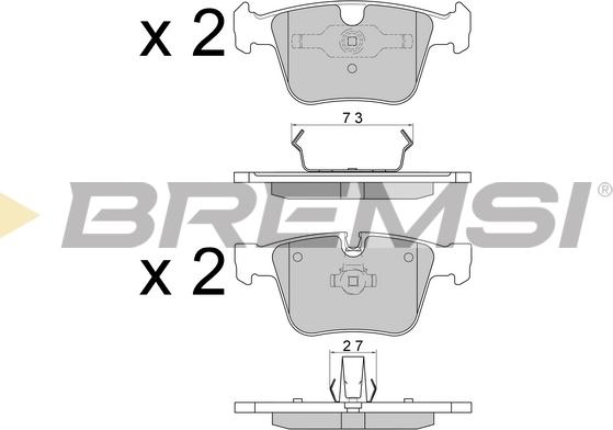 Bremsi BP3610 - Гальмівні колодки, дискові гальма autocars.com.ua