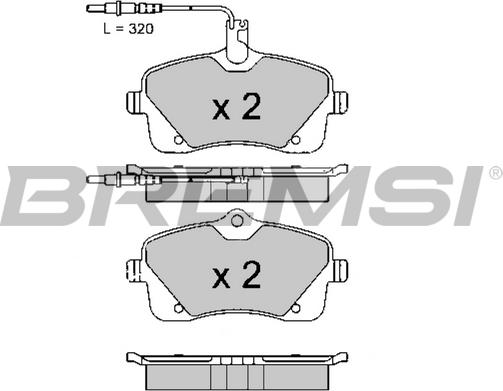 Bremsi BP3618 - Гальмівні колодки, дискові гальма autocars.com.ua