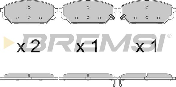 Bremsi BP3619 - Гальмівні колодки, дискові гальма autocars.com.ua