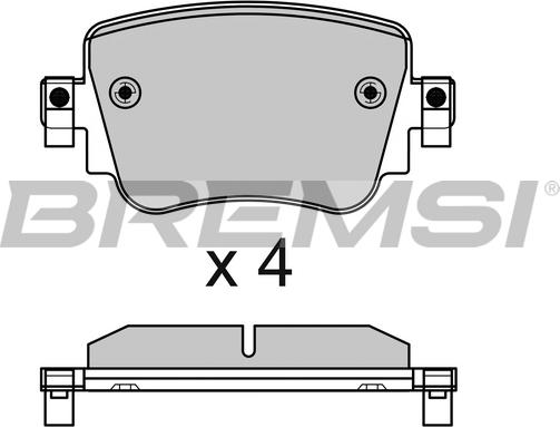 Bremsi BP3623 - Гальмівні колодки, дискові гальма autocars.com.ua