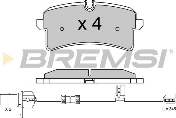 Bremsi BP3624 - Гальмівні колодки, дискові гальма autocars.com.ua