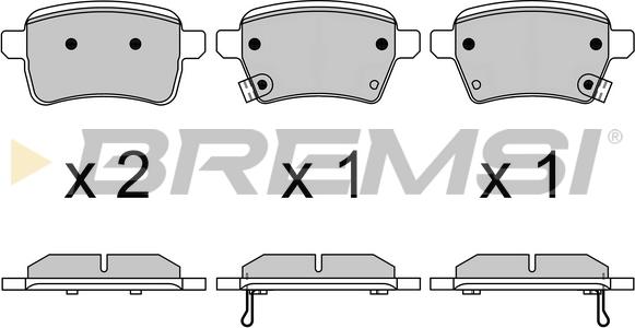 Bremsi BP3627 - Гальмівні колодки, дискові гальма autocars.com.ua