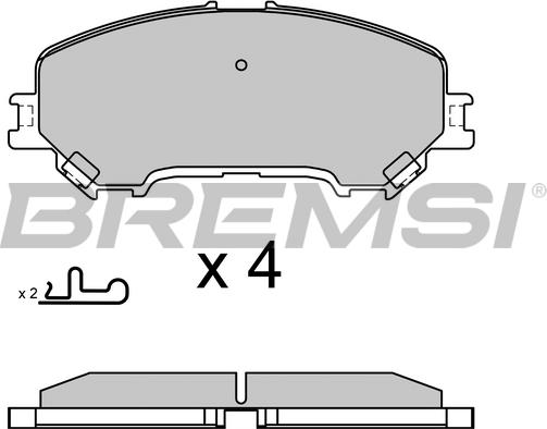 Bremsi BP3629 - Гальмівні колодки, дискові гальма autocars.com.ua