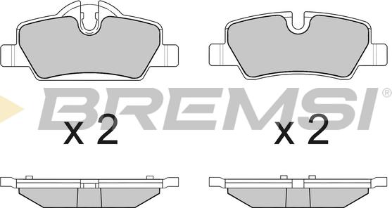 Bremsi BP3632 - Гальмівні колодки, дискові гальма autocars.com.ua