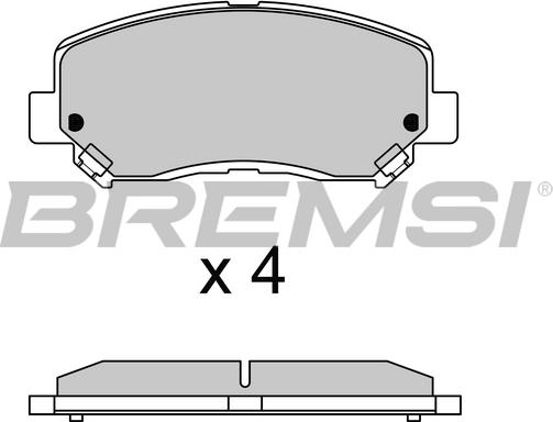 Bremsi BP3635 - Гальмівні колодки, дискові гальма autocars.com.ua