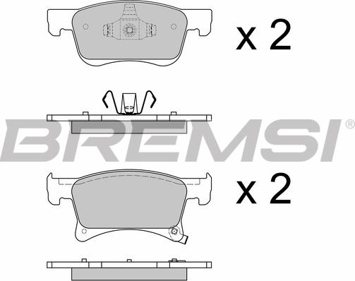 Bremsi BP3644 - Гальмівні колодки, дискові гальма autocars.com.ua