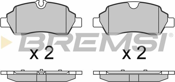 Bremsi BP3652 - Гальмівні колодки, дискові гальма autocars.com.ua