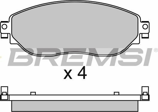 Bremsi BP3653 - Гальмівні колодки, дискові гальма autocars.com.ua